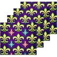 thumbnail image 2 of Mardi Gras Washcloths Set of 4-12 x 12 inch Pure Cotton Wash Cloth Highly Absorbent and Soft Fingertip Towels Face Cloths for Bath, Spa Wash cloth, 2 of 7