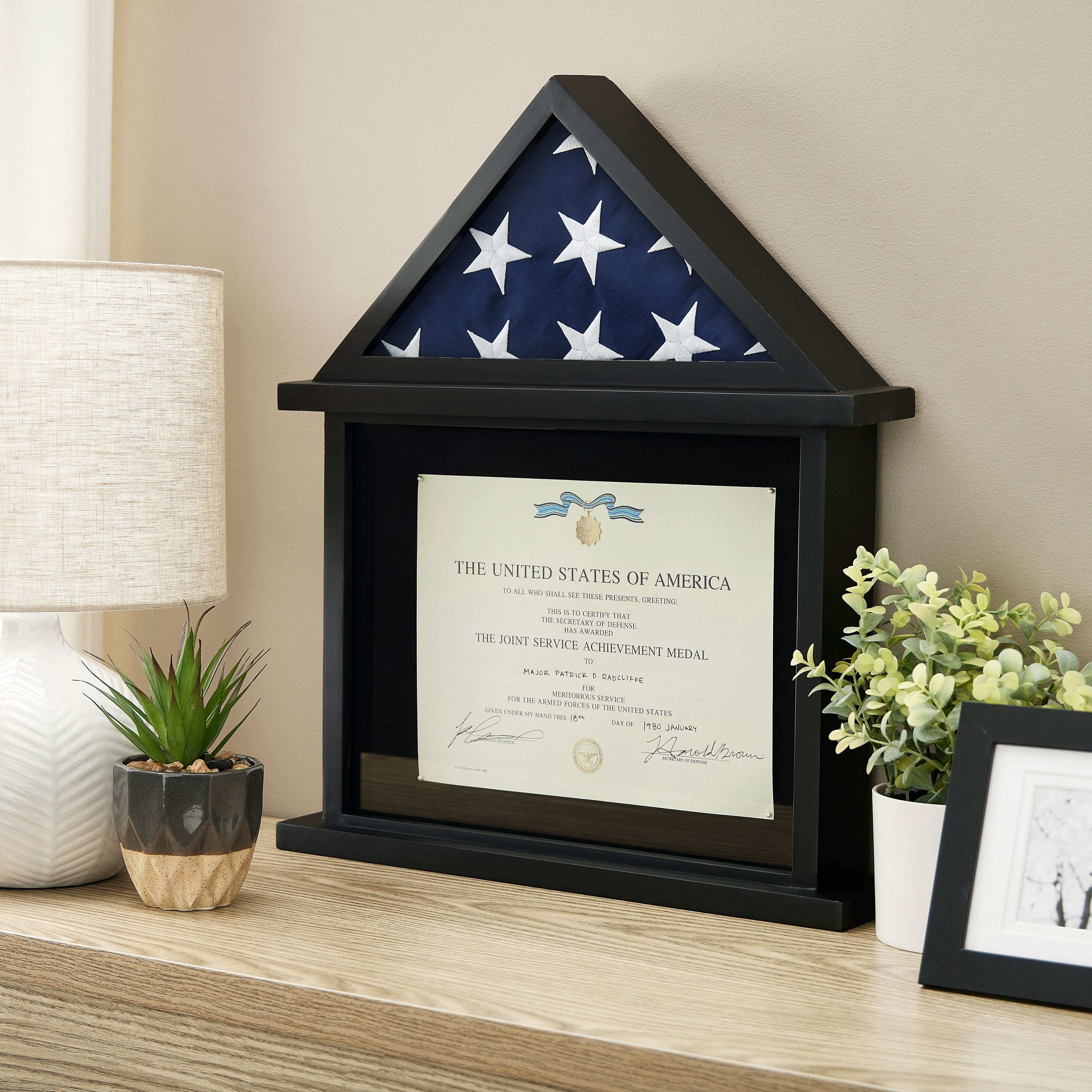 Studio Decor Flag & Certificate Display Case