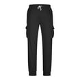 thumbnail image 5 of Men's Jogger Sweatpants, Men's Solid Color Casual Elastic Waistband Drawstring Pocket Workwear Pants, Size S-2XL, 5 of 7