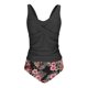 thumbnail image 5 of Traje de baño de bikini de verano con estampado de moda para mujer, con cojín en el pecho y sin soporte de acero, sin espalda, con tirantes, de nailon., 5 of 5