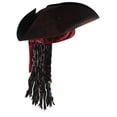 thumbnail image 3 of Sombrero pirata Nicky Bigs Novelties Deluxe con rastas para adulto, 3 of 9