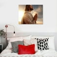 thumbnail image 4 of Jesus Christ Canvas Wall Art Jesus Greets You Welcome Back Window View Sunset Poster Christian Religious Modern Artwork Christ Spiritual Prints Framed Wall Decor For Bedroom Living Room, 4 of 4