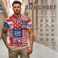 thumbnail image 6 of Aplkyhs 250th Anniversary Matching Golf Shirts for Couple Lightweight Men's Casual Short Sleeve Cool Golf Shirts Breathable Fabric for Casual Wear Moisture Wicking 4-Way Stretch, 6 of 6