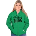 thumbnail image 3 of Cute Gym Workout Do Your Thing Saying Zip Hoodie Sweatshirt Women Brisco Brands M, 3 of 6