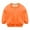 Orange, variant on LIJCC Kids Girls Sherpa Fleece Lined Sweatshirts Solid Color Cotton Shirt Long Sleeve Crewneck No Hood Thermal Warm Pullover Top Winter Sweatshirt