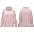 thumbnail image 6 of Cowl Neck Sweaters For Women Long Sleeve Loose Casual Ribbed Knit Sweater Solid Color Jumper Tops, 6 of 6