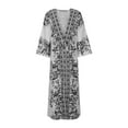 thumbnail image 4 of Soldes! Cameland Robe Cheville à Manches Longues Imprimée à Col en V pour Femmes, 4 of 6