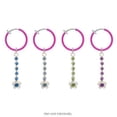 thumbnail image 1 of Fuchsia Non-Piercing Dangle Flower Spring Hoop Belly Clip, 1 of 2