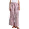 thumbnail image 1 of Pantalones de rayas de tiro alto y pierna ancha de algodón sueltos para mujer INSPIRE CHIC M Rosa, 1 of 6