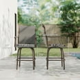 thumbnail image 3 of Outsunny Outdoor Swivel Bar Stools - Set of 2, High Back Curved Armrests, 3 of 10
