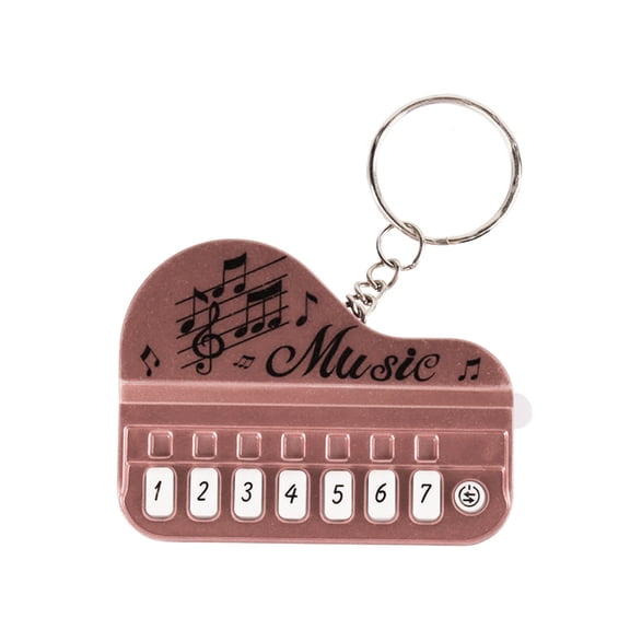 Mightlink Keychain Pendant Mini Electronic Piano Shape 8 Keys Light Music Cartoon Couple Pendant Exquisite Key Ring Funny Birthday Gift