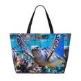 thumbnail image 2 of Disketp Sea Turtle Swims Bolsa de Playa de Gran Capacidad, Bolso Impermeable y a Prueba de Arena para Mujer, Ideal para Playa, Piscina y Natación, 2 of 7