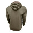 thumbnail image 6 of BRGZLK Men's Athletic Hooded Sweatshirt Fall Winter Classic Solid Color Half-Button Long Sleeves Slim Fit Hoodie Top with Pocket Green XL, 6 of 7
