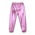 thumbnail image 7 of Vxuxlje Kids Hip Hop Dance Pants Shiny Metallic Jazz Trousers Boys Girls Sparkly Sweatpants Pink 16, 7 of 7