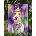 thumbnail image 2 of Fox Terrier King of Mardi Gras Garden Flag 11.25 in x 15.5 in, 2 of 4
