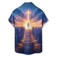 thumbnail image 5 of Yaoyar Mens Casual Holiday Collared Shirts Christian Cross Hawaiian Shirt Funny Short Sleeve Shirts Jesus Button Down Shirt Summer, 5 of 6