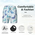 thumbnail image 6 of Picia Rabbit2 pattern Mens Swim Trunks with Compression Liner Stretch Beach Shorts Quick Dry with Zipper Pockets No-Chafing Board Shorts-X-Large, 6 of 9