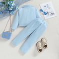 thumbnail image 5 of Sngxgn Children's Place baby-girls And Toddler 2 Piece Outfit, Long Sleeve Top and Pant Set(Light Blue,3T), 5 of 6