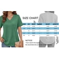 thumbnail image 4 of MOSHU Deep V Neck Womens Plus Size Tops Curved Hem Shirts for Women Fashion Trendy Blouses Casual Loose Fit Tees Tops, 4 of 8