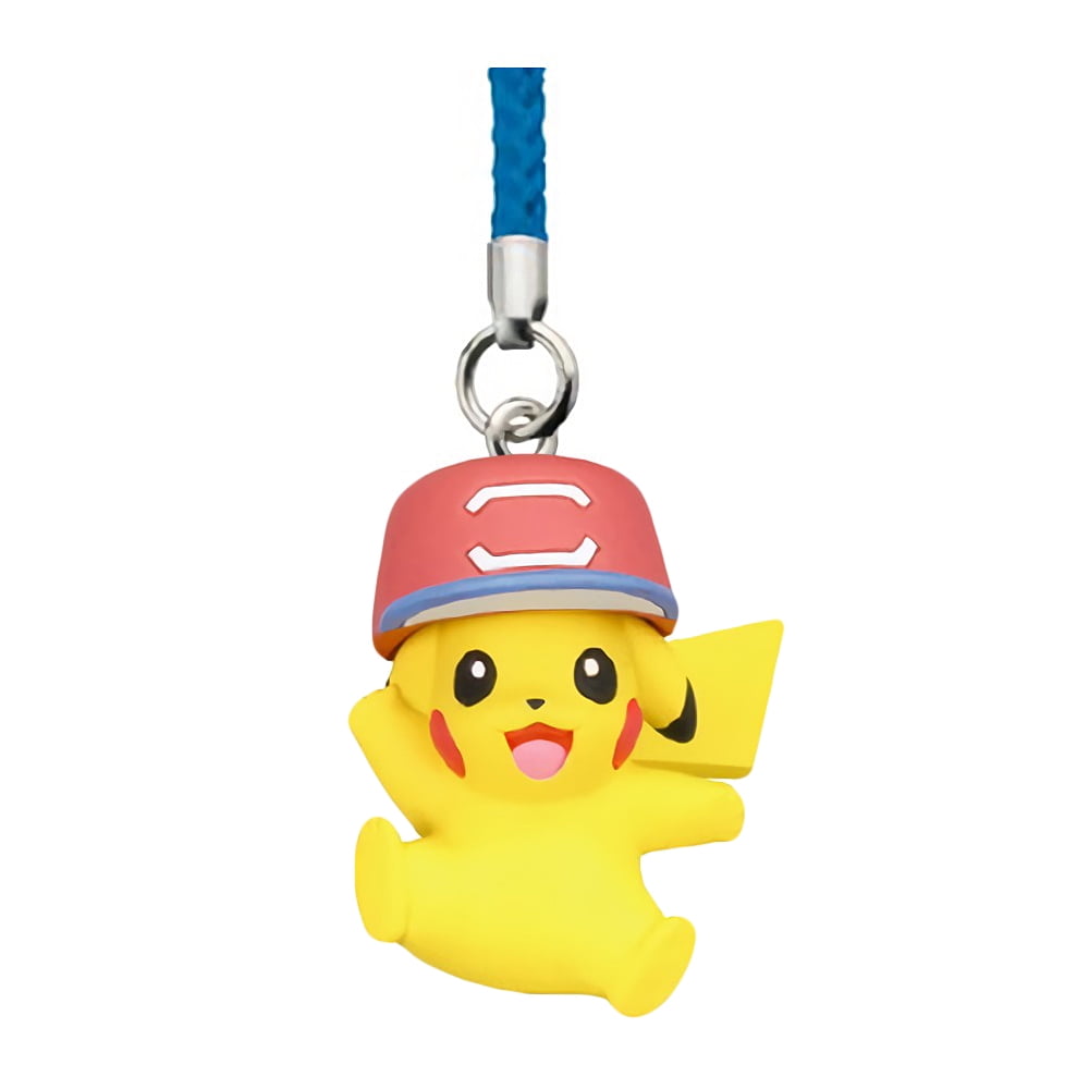 Pokemon the Movie: I Choose You! Netsuke Mascot Alola Hat Pikachu Trading Strap