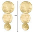 thumbnail image 2 of Laklulu Pendientes de mujer con hebilla geométrica en oro mate y plata, pendientes colgantes Vintage para mujer, 2 of 5