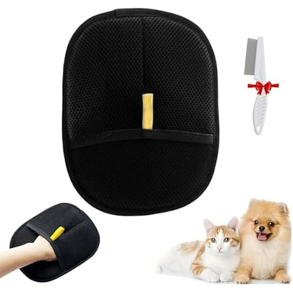 YJJSKEJI Kivori Pet Grooming Glove, Yomi Pet Hair Remover Electrostatic Gloves, Double-Sided Reusable Grooming Gloves for Cats & Dogs, Pet Hair Removal Tool, Furniture, Carpet, Car Seat & Clothing
