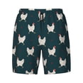 thumbnail image 4 of Lsque Mens Swim Trunks Funny Chicken Pattern - Bathing Suit Compression Liner - Beach Swim Shorts Swimwear - (S-3XL) - Stretch Quick Dry -Large, 4 of 9