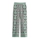 thumbnail image 2 of HH TRAF Mujeres Otoño Nueva Moda Retro Seda Satén Textura Impreso Pantalones Largos Femeninos Elegantes Cremallera High Street Pantalones Casuales Hasta El Tobillo, 2 of 5