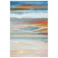thumbnail image 4 of SAFAVIEH Barbados Abstract Beach Outdoor Area Rug, Light Blue/Pink, 8' x 8' Square, 4 of 9