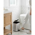 thumbnail image 7 of Kselythan 3.2 Gallon / 12L Bathroom Trash Can,Step Garbage Can with Soft-Close Lid, Stainless Steel Recycling Bin with Removable Inner Bucket,Fingerprint-Proof Step Rubbish Bin for Living Room,Office, 7 of 7