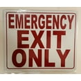 thumbnail image 3 of EMERGENCY EXIT ONLY SIGN ( ALUMINIUM 10x12 -Rust Free ), 3 of 3