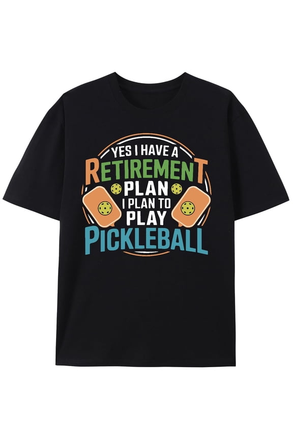Funny Pickleball Graphic T-Shirt,Gift for Pickleball Lovers,Classic Fit Tops for Men Women