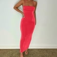 thumbnail image 1 of WILLBEST Robe Corail Femme Mode Bretelles Aguichant Dos Nu Coupe Ajustée Robe, 1 of 1