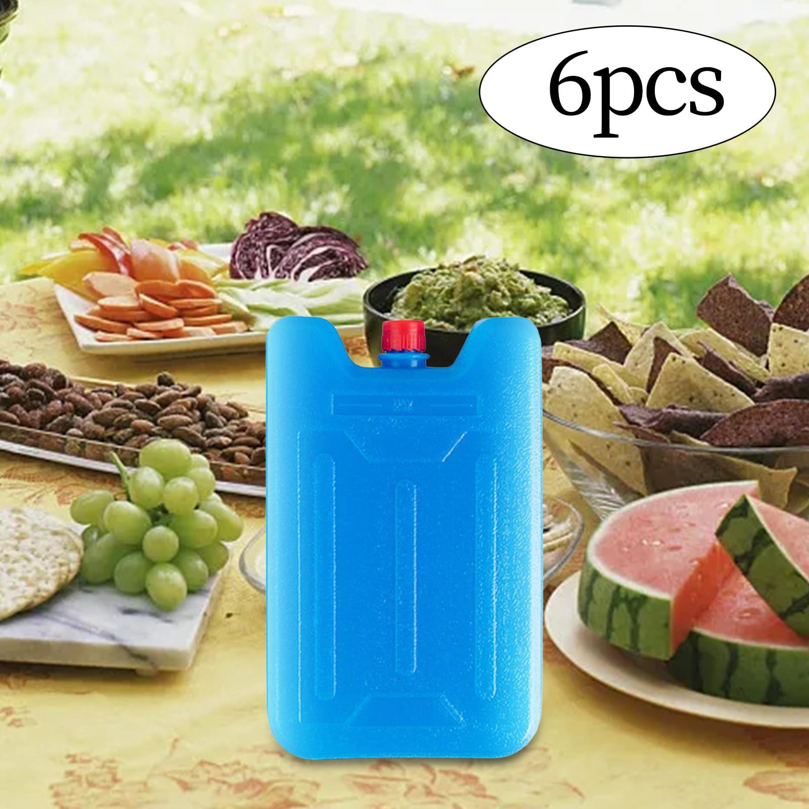 6 Pieces Freezer Packs, Ice Blocks Cooling Elements that Simply Stays for Longer Travel Blocks Ice Packs for Travel 18cmx12cmx3.5cm