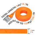 thumbnail image 2 of Lashing Straps, Length 6 M, Width 25 Mm, Load Capacity 150 Kg, Orange (pack Of 4), 2 of 5