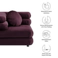 thumbnail image 3 of Modway Jubilee Modular Performance Velvet Corner Chair in Mulberry, 3 of 10