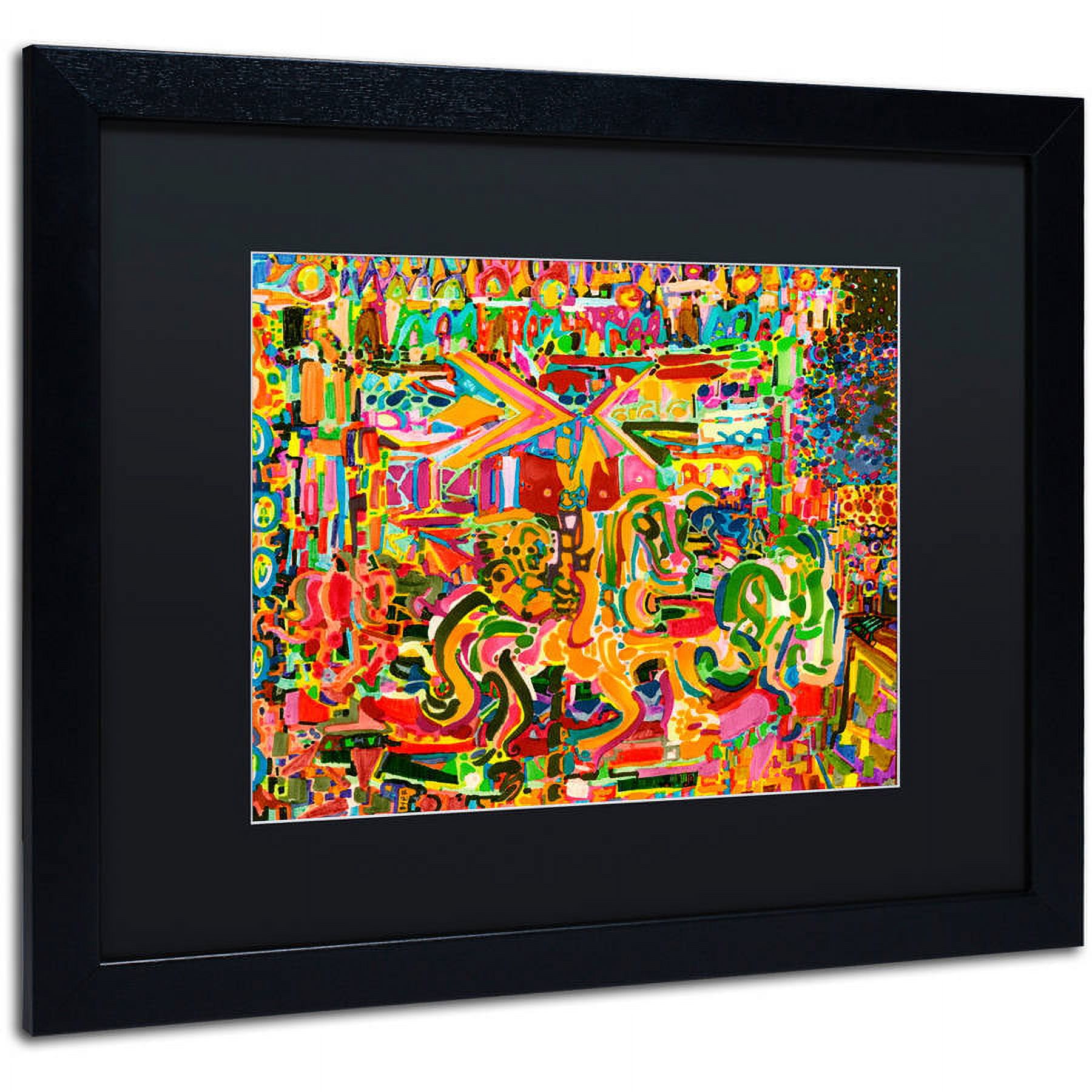 Trademark Fine Art "Electric Carnival" Canvas Art by Josh Byer, Black Matte, Black Frame