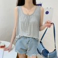 thumbnail image 6 of QHFBli Womens Silk Satin Camisole Tank Tops V Neck Spaghetti Strap Blouses Cross Back Sleeveless Cami Shirt, 6 of 8