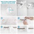 thumbnail image 3 of No Hook Shower Curtain with Built-in Rings - Winter Snowy Forest Washable Waterproof Fabric Bathroom Curtains for Hotel,Rentals, 60 X 72 Inch Long , Christmas Tree Themed, 3 of 9