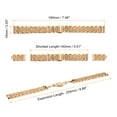 thumbnail image 2 of Uxcell Stainless Steel Watch Bands 16mm Double Pressing Butterfly Clasp Metal Solid Steel Chain Watch Strap, Rose Gold, 2 of 8