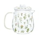 thumbnail image 4 of Tetera de vidrio con colador, duradera y con diseño floral. Grande, 4 of 9
