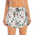 thumbnail image 2 of Goofa Frog and Forest Plants Printed Women 2 in 1 Running Shorts,Quick Dry Athletic Workout Shorts,High Waisted Athletic Shorts with Liner Pockets-Medium, 2 of 9