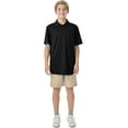 thumbnail image 5 of Classroom School Uniforms Big Kid Moisture Wicking Polo CR860Y, M, SS Black, 5 of 6