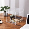 thumbnail image 6 of MyGift 2-Tier Clear Acrylic Desktop Document Rack, Modern File Folder Tray, 6 of 7
