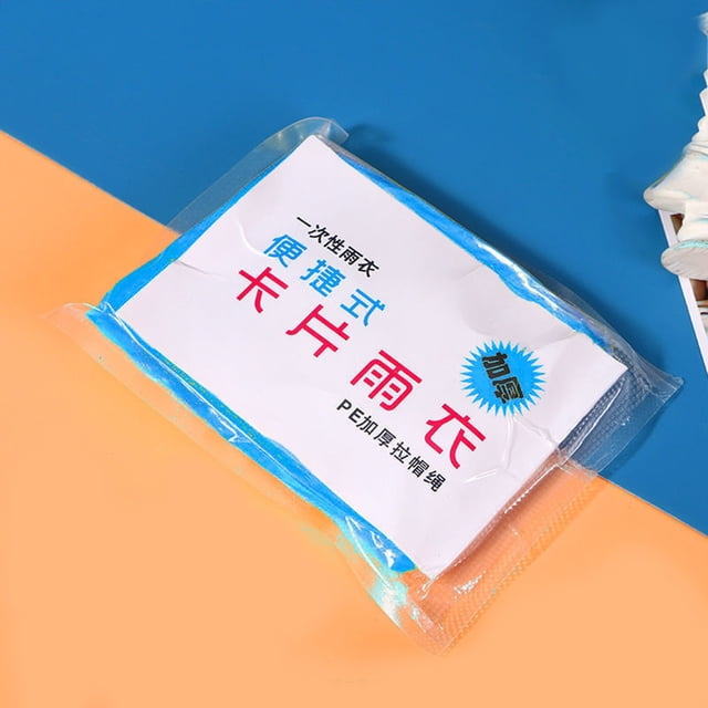 Disposable Transparent Hooded Rain Poncho For Emergency Outdoor Family Events And Travel