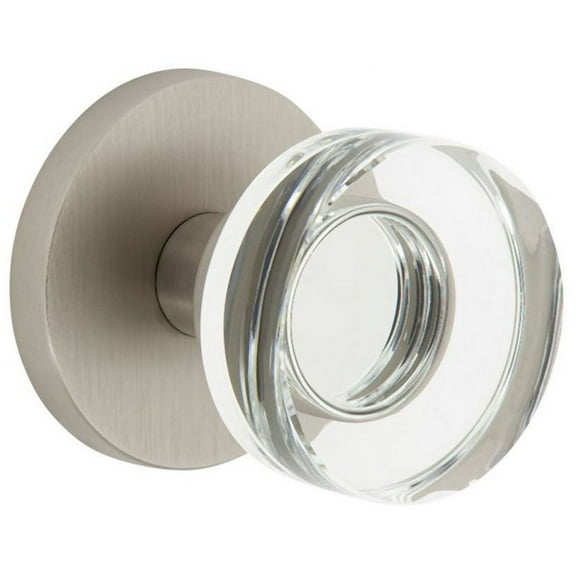 Viaggio Cloclc_Prv_234 Circolo Solid Brass Privacy Door Knob Set - Nickel