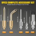 thumbnail image 2 of 9PCS Grease Gun Accessory Kit, Grease Gun Needle Tip & Grease Needle Nozzle with Bent & Straight Nozzles, Rubber Nipple Adapter and Elbow Adapter for Small Spaces, 2 of 2