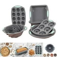thumbnail image 2 of Silicone Bread Muffin Mold Heat-Resistant Oven Tray Non-Stick Kitchen Baking Tray Cake Pan Set Cake Mold Pastry Baking, 2 of 5