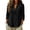 Black(Womens Tops), variant on Blazer Shirts for Women Trendy 3/4 Sleeve Open Front Collared Cotton Linen Lightweight Casual Office Jackets