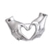 thumbnail image 5 of Broche de corazón y mano, broche, insignia, decoración de vestido, insignia de solapa romántica de moda Plata, 5 of 9